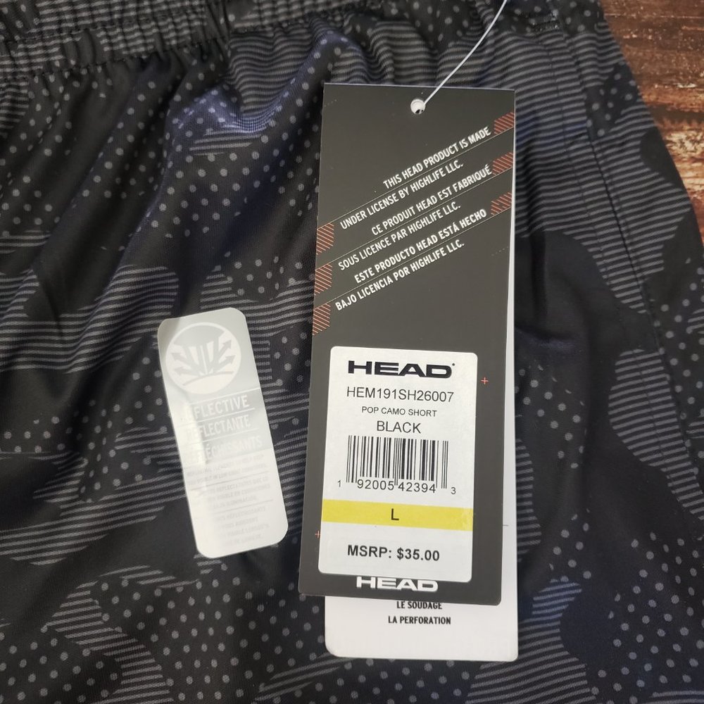 HEAD Men's Pop Camo Athletic Short - Black Camo - Picture 3 of 9